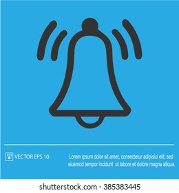 icon bell simple isolated vector sign symbol EPS 10.