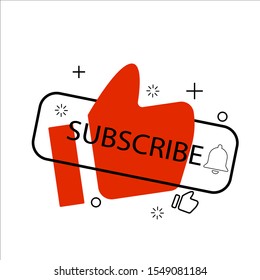Icon with bell subscribe like modern liquid design