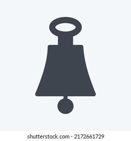Icon Bell. suitable for Sea symbol. glyph style. simple design editable. design template vector. simple symbol illustration