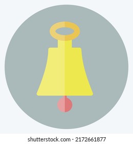 Icon Bell. suitable for Sea symbol. flat style. simple design editable. design template vector. simple symbol illustration