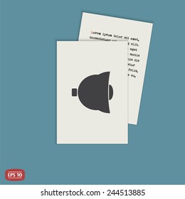 Icon bells. Flat design style. Made vector illustration