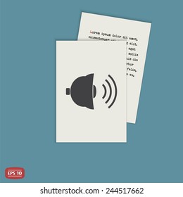 Icon bells. Flat design style. Made vector illustration