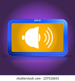 Icon bells. Specular reflection. Made vector illustration