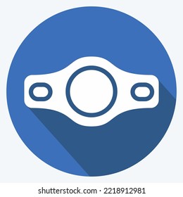 Icon Belt. related to Combat Sport symbol. long shadow style. simple design editable. simple illustration.boxing