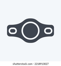 Icon Belt. related to Combat Sport symbol. glyph style. simple design editable. simple illustration.boxing