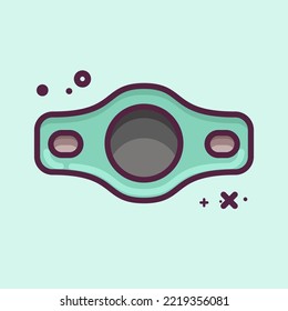 Icon Belt. related to Combat Sport symbol. MBE style. simple design editable. simple illustration.boxing