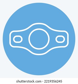 Icon Belt. related to Combat Sport symbol. blue eyes style. simple design editable. simple illustration.boxing