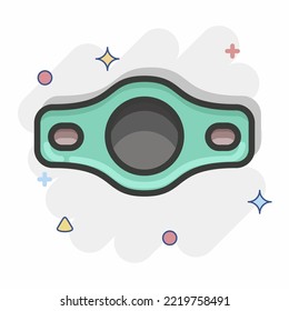 Icon Belt. related to Combat Sport symbol. Comic Style. simple design editable. simple illustration.boxing