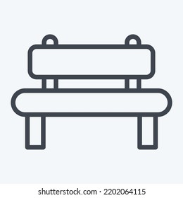 Icon Bench. suitable for City Park symbol. line style. simple design editable. design template vector. simple illustration