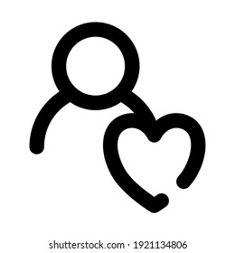icon best friend using line style
