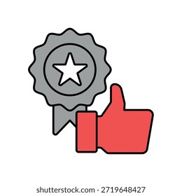 Icono de una mejor práctica, aislado contra un fondo limpio.
