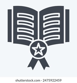 Icon Best Seller. related to Book symbol. glyph style. simple design illustration