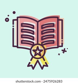 Icon Best Seller. related to Book symbol. MBE style. simple design illustration