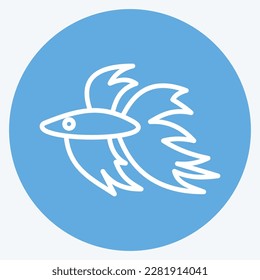 Icon Betta Fish. related to Domestic Animals symbol. simple design editable. simple illustration