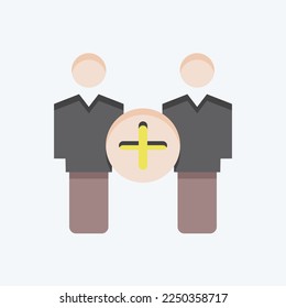 Icon Better Communication. related to Psychological symbol. flat style. simple illustration. emotions, empathy, assistance