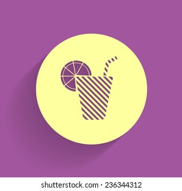 icon of the beverage in the glass