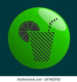 icon of the beverage in the glass