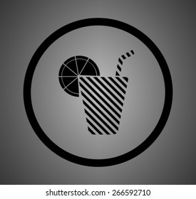icon of the beverage in the glass