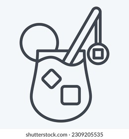 Icon Beverage. related to Chinese New Year symbol. line style. simple design editable