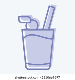 Icon Beverage. related to Hawaii symbol. two tone style. simple design editable. vector