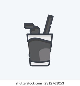 Icon Beverage. related to Hawaii symbol. doodle style. simple design editable. vector