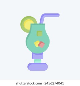 Icon Beverage. related to Hotel Service symbol. flat style. simple design illustration