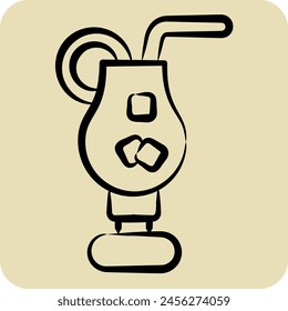 Icon Beverage. related to Hotel Service symbol. hand drawn style. simple design illustration