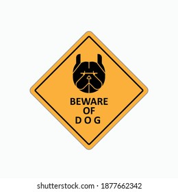 Icono: Cuidado con el perro. Símbolos de atención o advertencia - Vector.