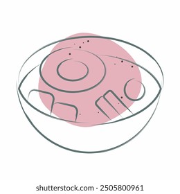 Icon Bibimbap. related to Korea symbol. Color Spot Style. simple illustration