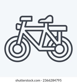Icon Bicycle related to Bicycle symbol. line style. simple design editable. simple illustration