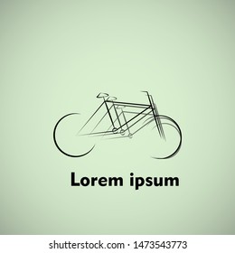 icon bicycle vector, logo for bikers community.