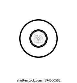 Icon bicycle wheel.