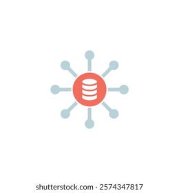 Icon a big data, isolated against a clean background.