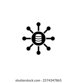 Icon a big data, isolated against a clean background.