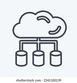 Icon Big Data. related to Machine Learning symbol. line style. simple design editable. simple illustration. simple vector icons