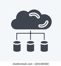 Icon Big Data. related to Machine Learning symbol. glyph style. simple design editable. simple illustration. simple vector icons