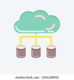 Icon Big Data. related to Machine Learning symbol. flat style. simple design editable. simple illustration. simple vector icons