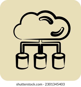 Icon Big Data. related to Machine Learning symbol. hand drawn style. simple design editable