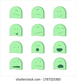 Icon big set, sticker of a funny creature. Emoticons for apps