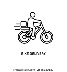 Icon a bike delivery, isolated against a clean background.