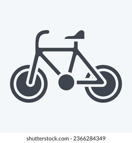 Icon Bike related to Bicycle symbol. glyph style. simple design editable. simple illustration