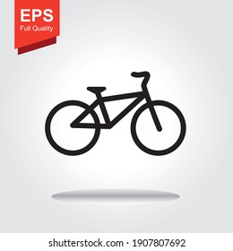 Icon bike vector, Cycling concept, Bicycle vector, Modern flat style for graphic design, Biker, bike logo, bike style, Sign for bicycle path isolated on white background, logo, website, social media