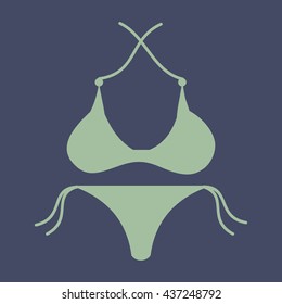 Icon of Bikini. Eps-10.