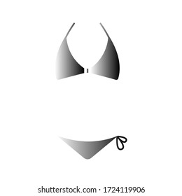 icono bikini. ilustración vectorial en fondo en blanco. Pasos 10