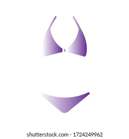 Icon Bikini. Vektor-Darstellung auf leerem Hintergrund. 10