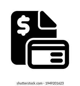 Icon Bill Payment With Style Glyph