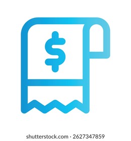icon bill with style gradient