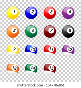 Icon Billiard Ball Set - Icon Vector Design