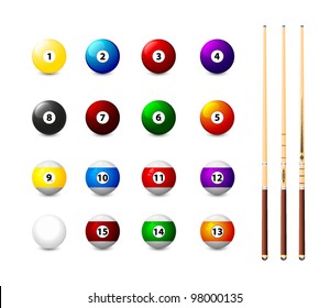 icon of billiard balls and cues