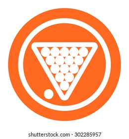Icon of billiard balls in triangle